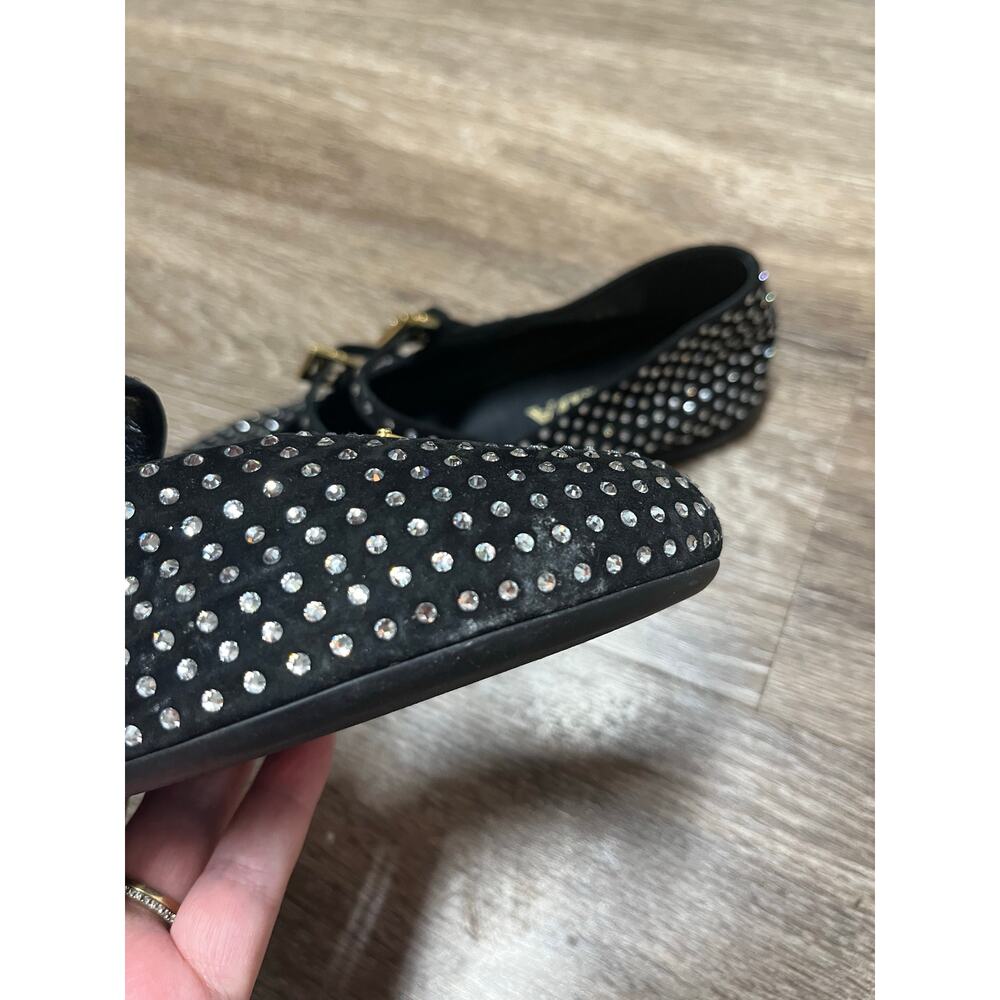 Prada Suede Ballerinas with Crystals Size 37.5 - Picture 10 of 16